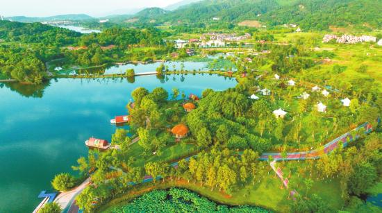 大足区龙水湖汽车自驾运动营地。(龙水湖旅游度假区供图)